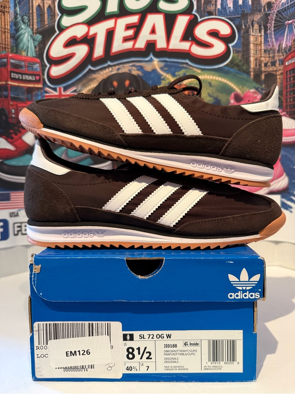 adidas Women’s SL 72 OG Sneakers — Brown & White